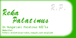 reka palatinus business card